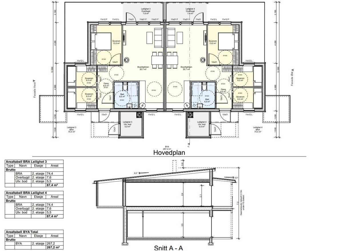 Plantegninger hovedplan Galleribilde