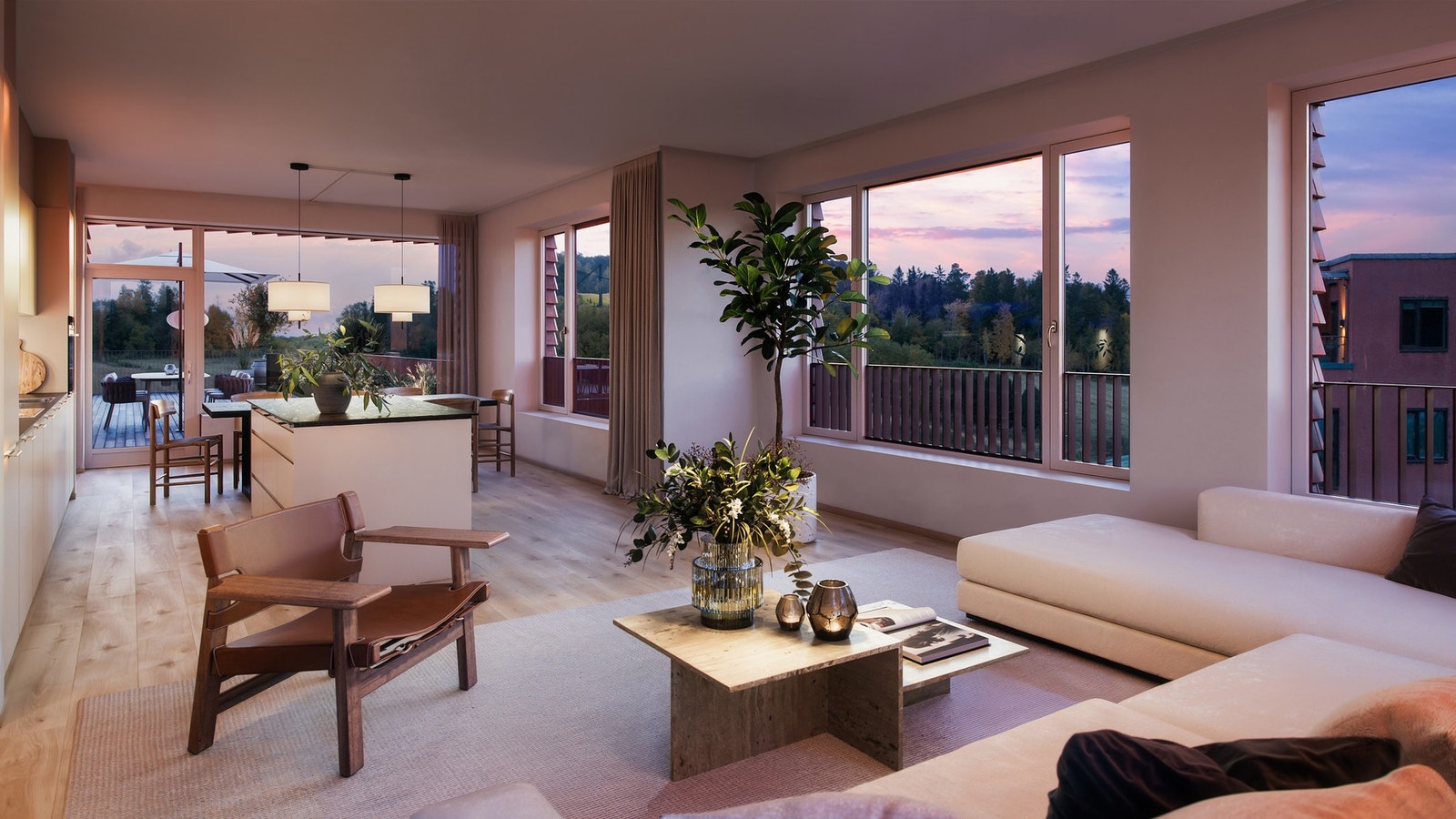 Her vil man få store vidusoverflater for rikelig med naturlig lysinnslipp. Galleribilde