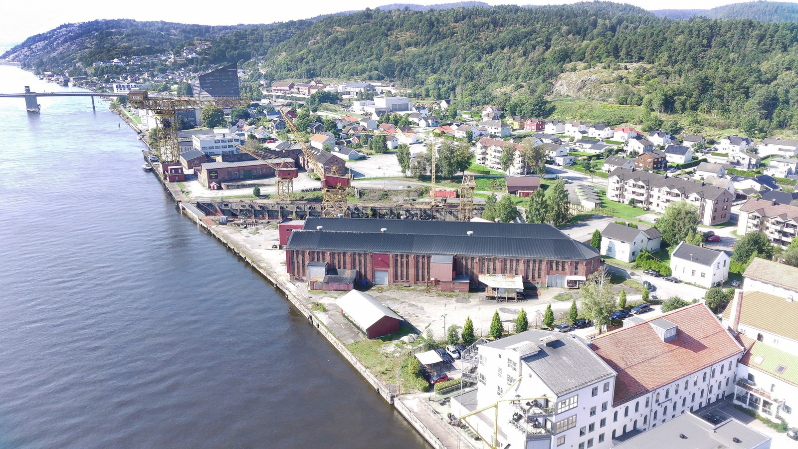 Porsgrunn Mek. sett fra sørøst. Galleribilde