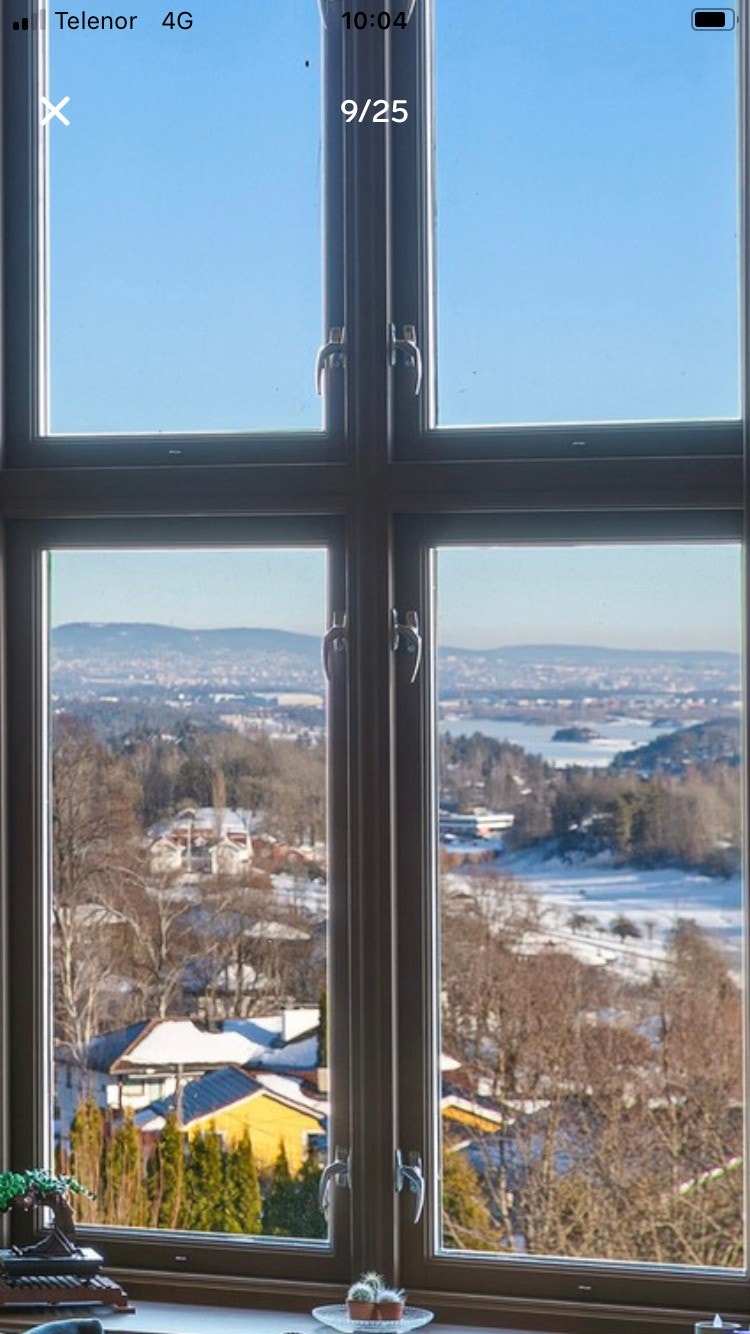 Unik utsikt fra stue og soverom i 2.etasje Galleribilde