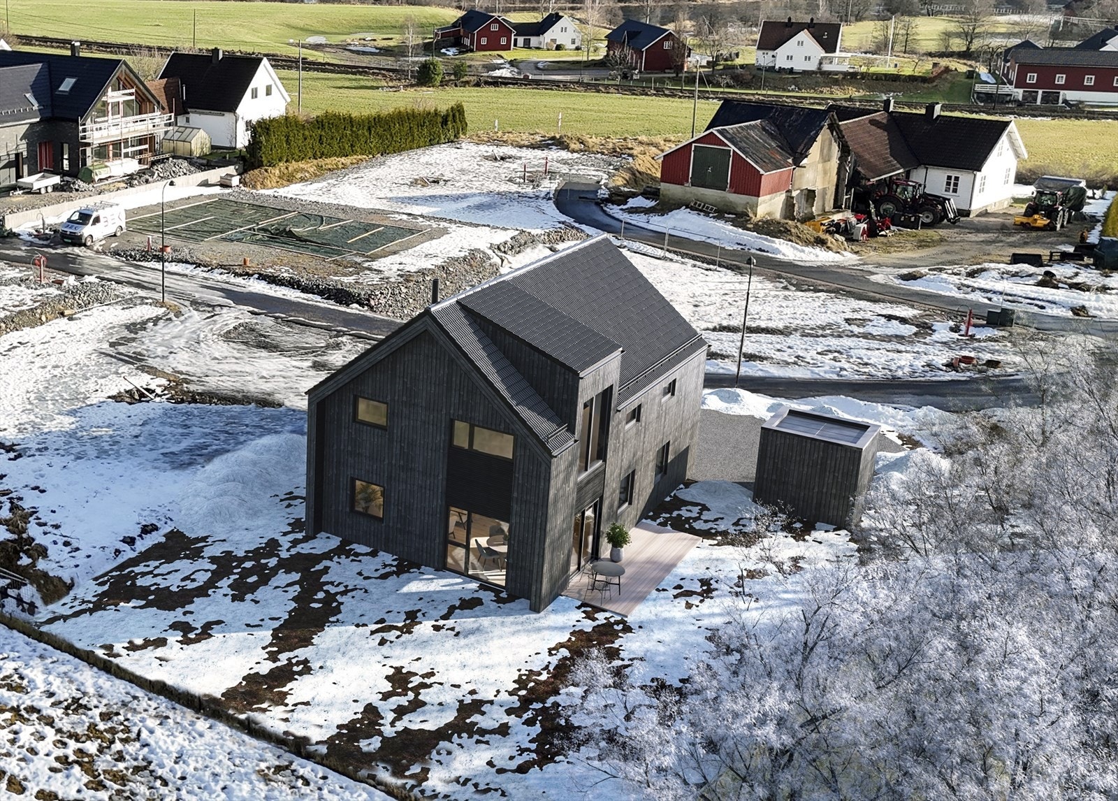 Velkommen til Høiebekkveien 7 - bolig under oppføring i nytt boligfelt på Mosby - presentert av Gaute Kverneland i Aktiv Kristiansand! Galleribilde