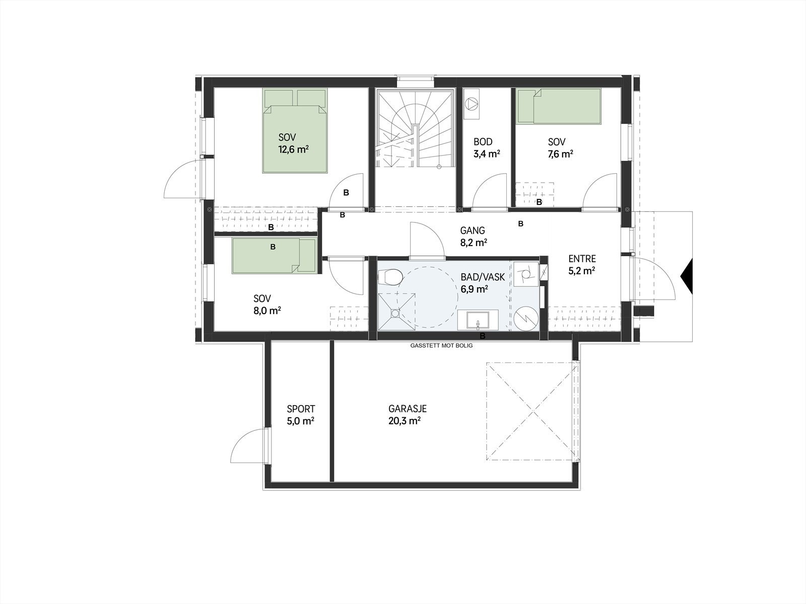 Plantegninger Tinde-1etg.jpg Galleribilde