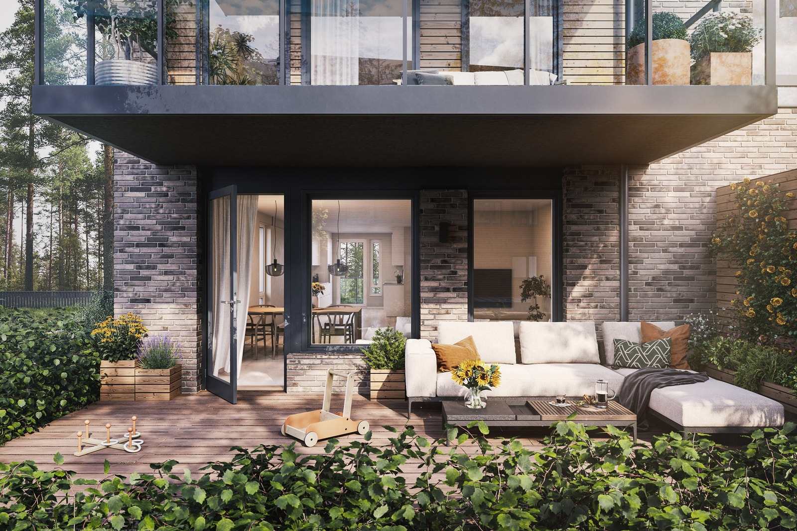 Illustrasjon av tilsvarende leilighet i 1.etasje (solgt) Galleribilde