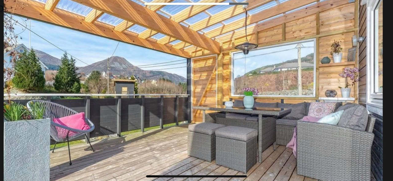 Overbygd veranda m tilkomst fra stue/kjøkken Galleribilde