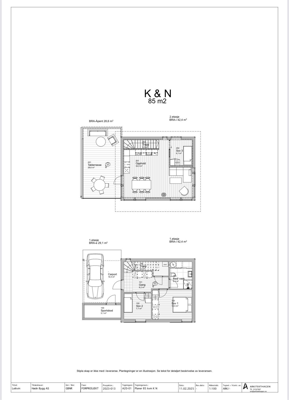 Plantegninger Boligtype K og N Galleribilde