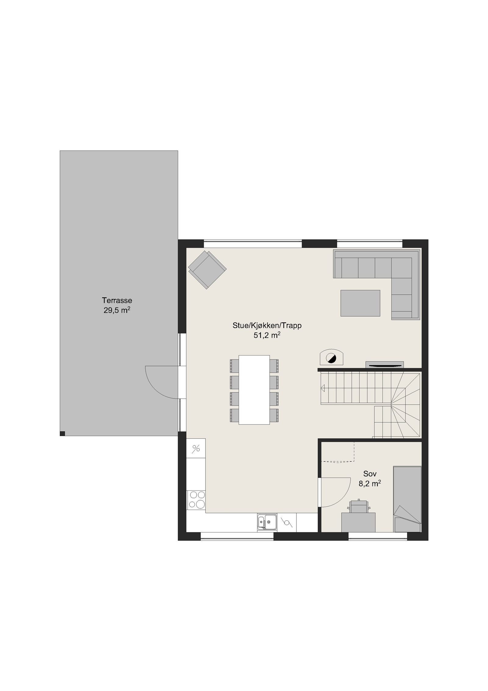 Bolig 1, 2. etasje Galleribilde