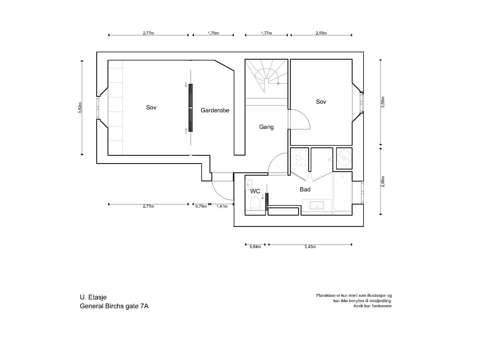 Plantegning underetasje. Galleribilde