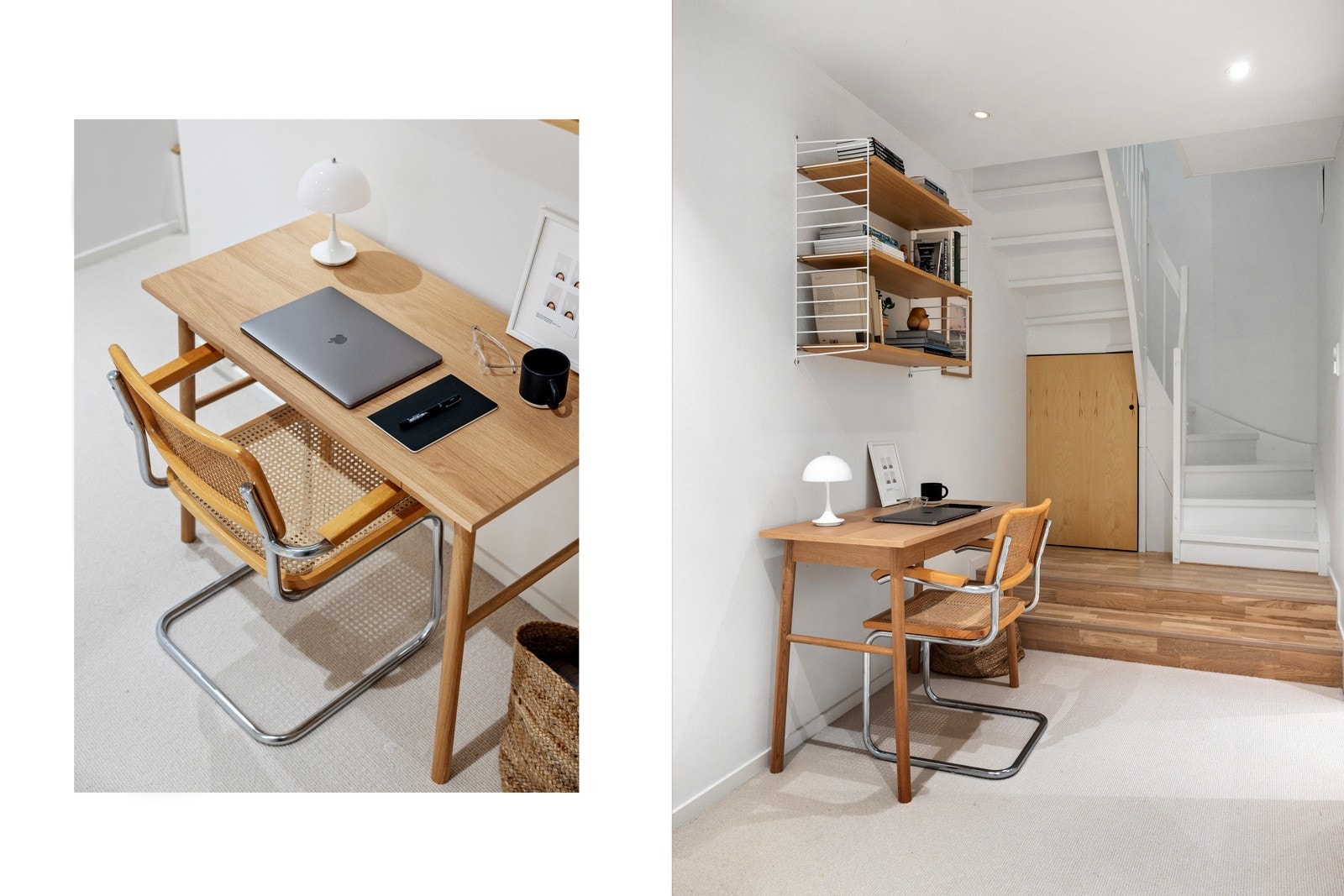 Gangen i underetasjen er ca. 9 m² og har flere bruksmuligheter. Det er ytterligere oppbevaring under trappen. Galleribilde