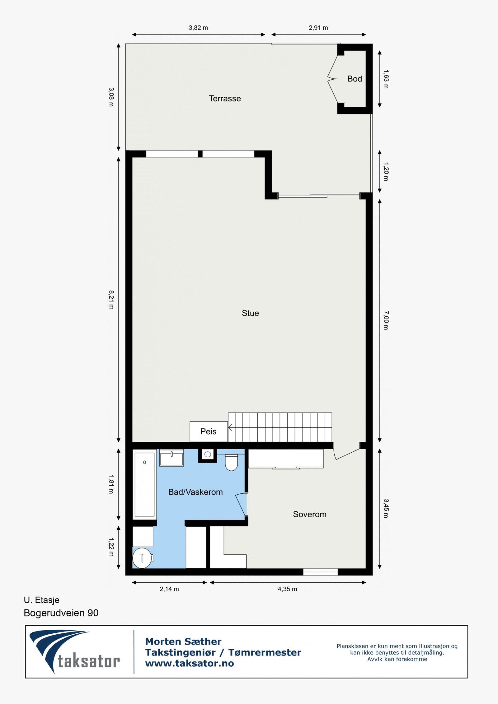 Plantegning underetasje Galleribilde