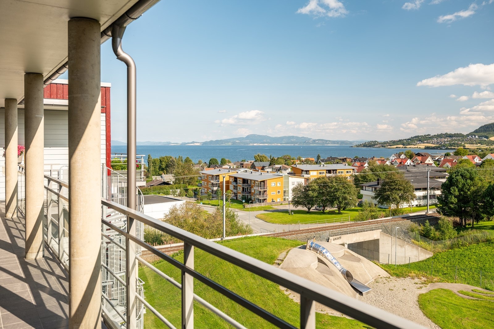 Her får man gode utsiktsforhold mot Ranheim forøvrig. Galleribilde