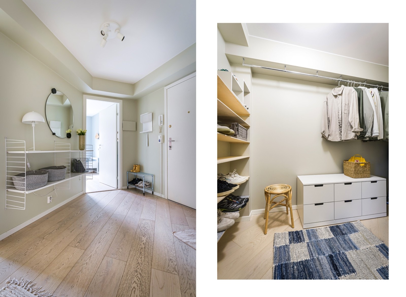 I entreen har du god plass til sko, jakker, vester, luer, votter, skjerf og yttertøy. Også er det walk-in closet vegg-i-vegg, hvis dere har enda mer tøy. Galleribilde