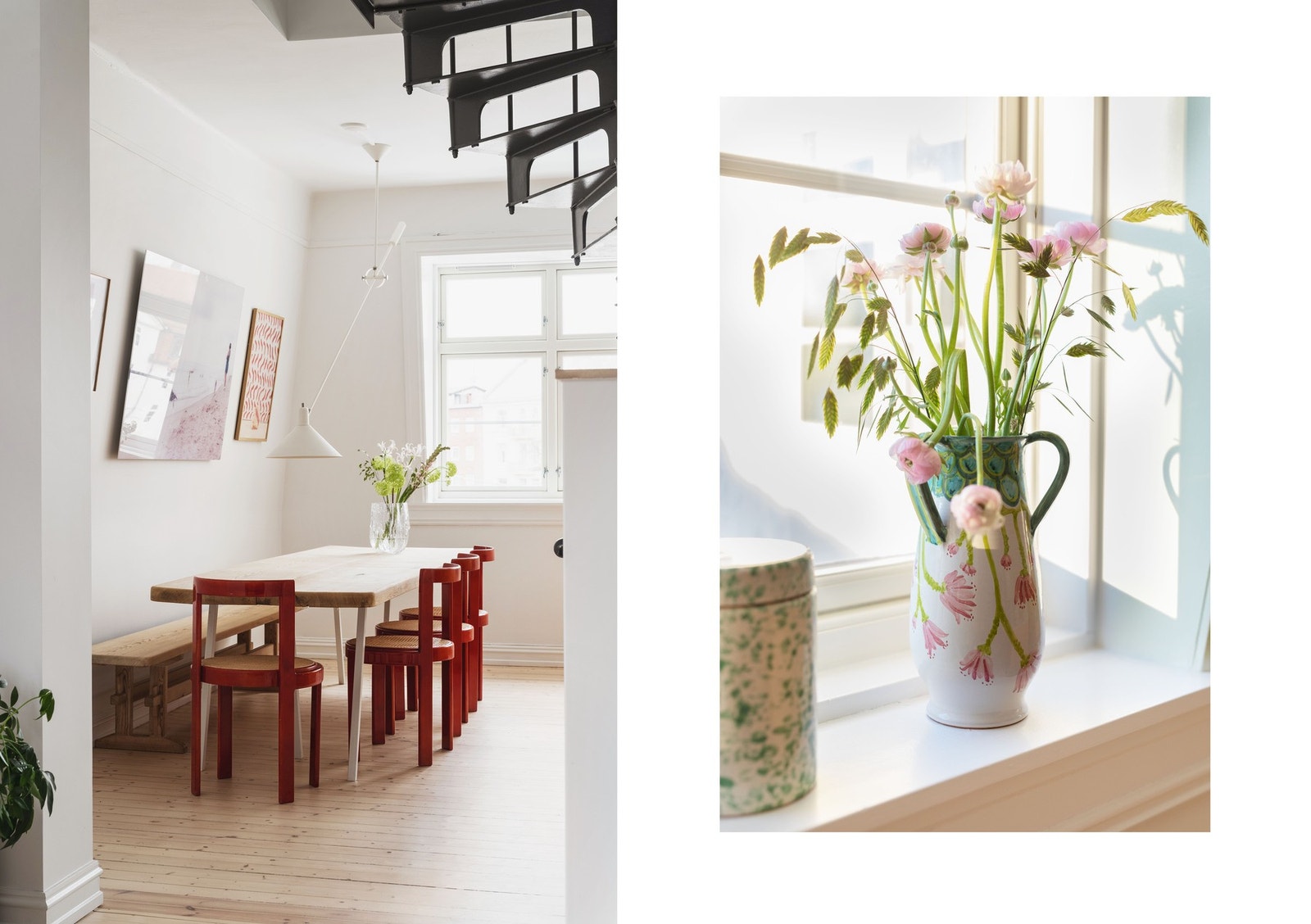 De dype vinduskarmene egner seg godt for planter og blomster. Galleribilde