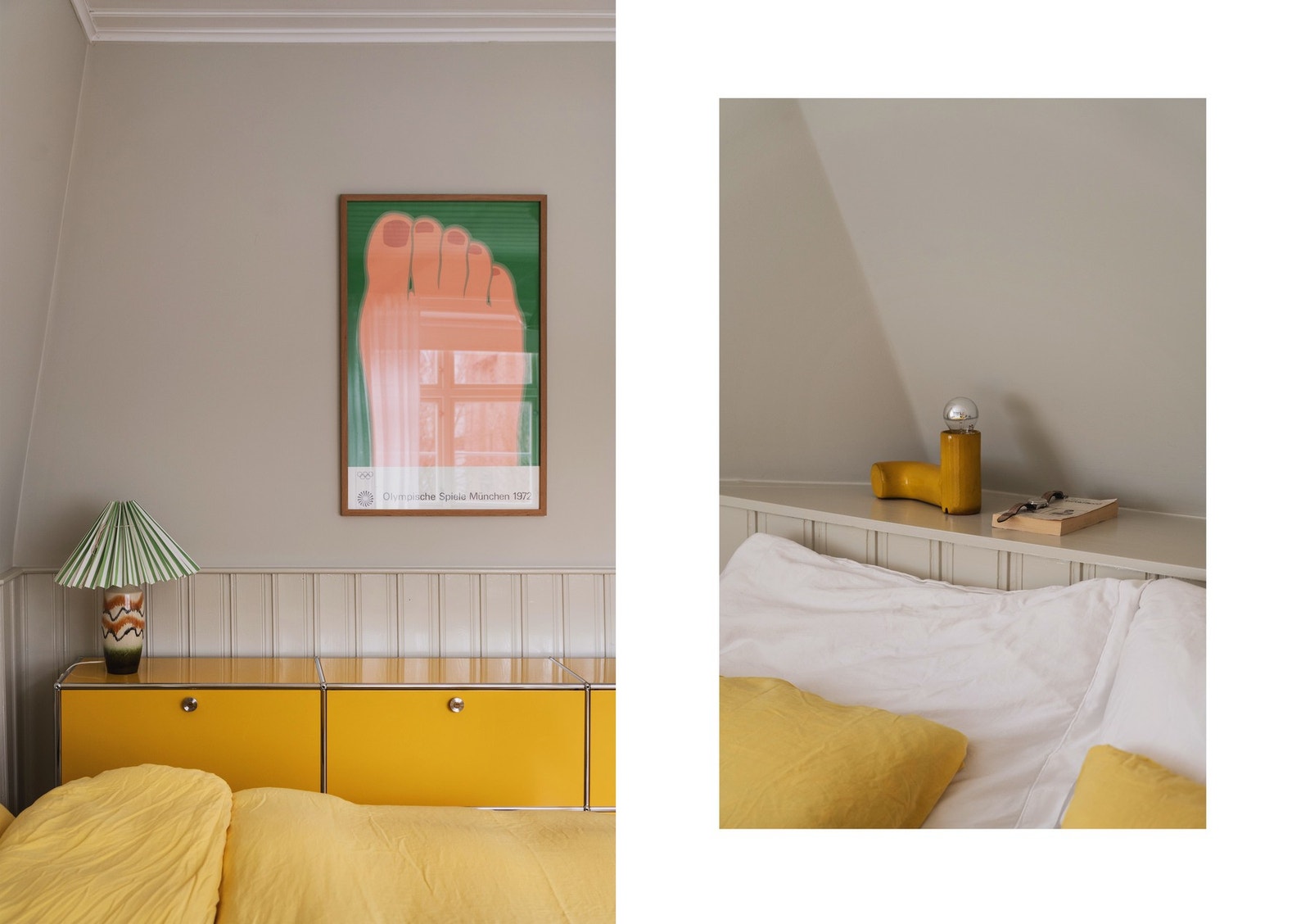 Soverommet er malt i en dus behagelig tone. Galleribilde