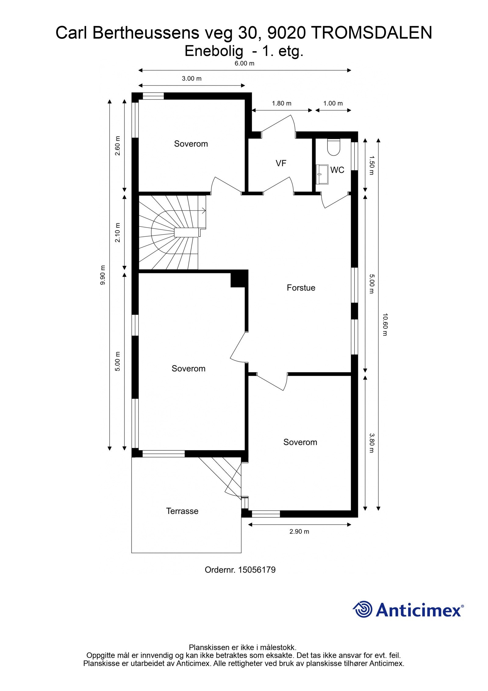 Plantegning 1. etasje Galleribilde