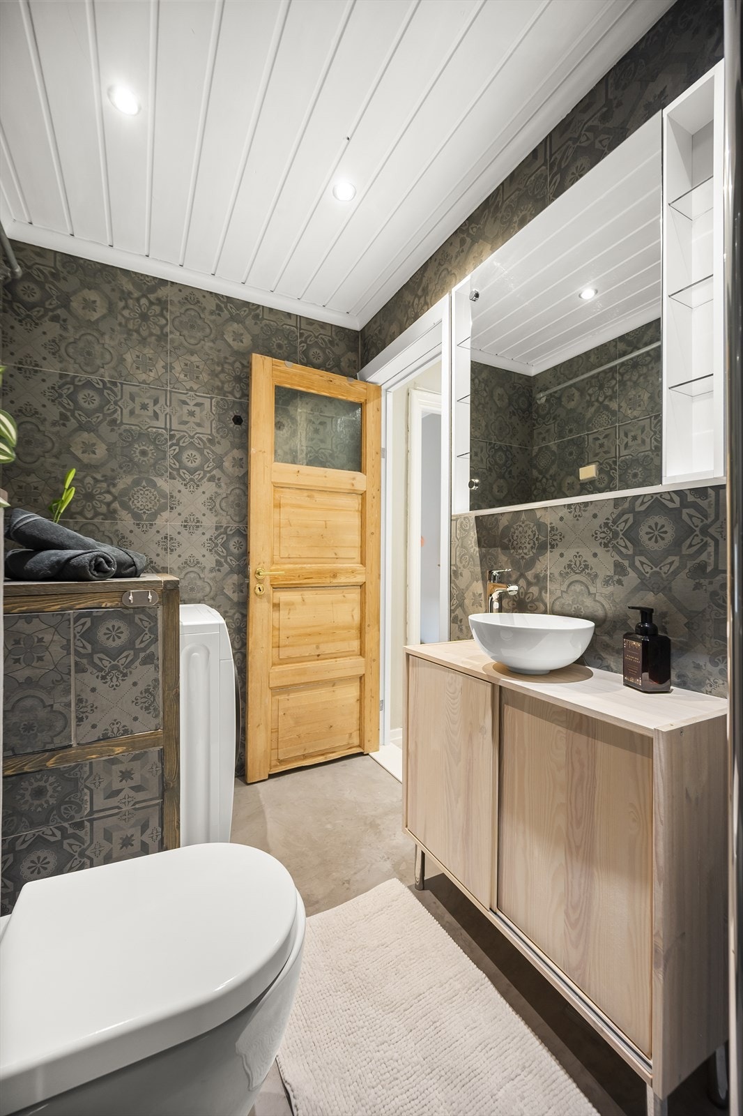 Det er opplegg for vaskemaskin. Galleribilde