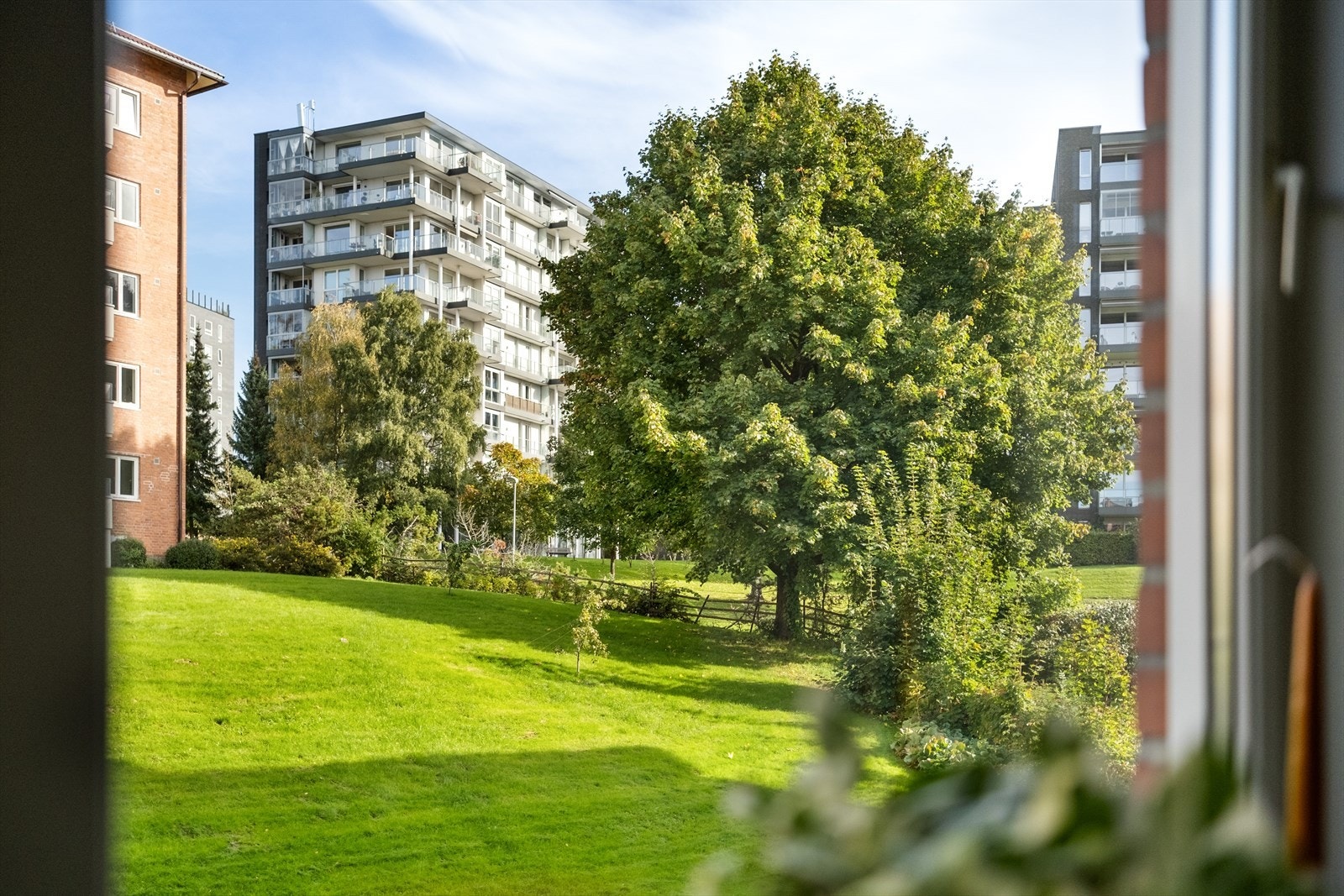 Utsyn fra kjøkkenet under sommermånedene. Galleribilde