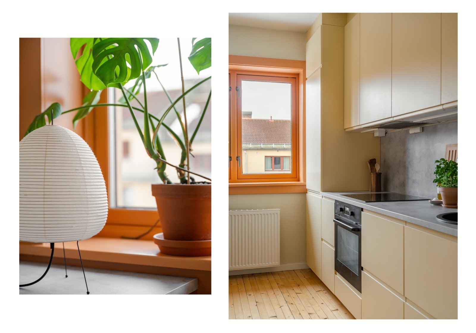 Integrert induksjonsplatetopp, stekeovn, oppvaskmaskin og kjøl/frys. Komfyrvakt og automatisk vannstopper er montert. Galleribilde