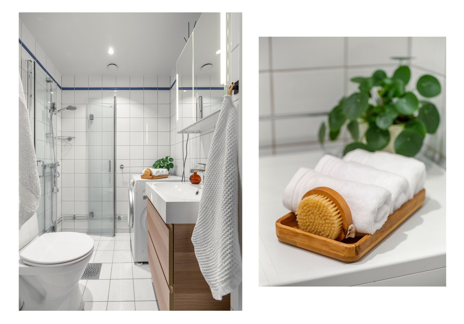 Lyst og tidløst bad oppusset i regi av borettslaget. Galleribilde