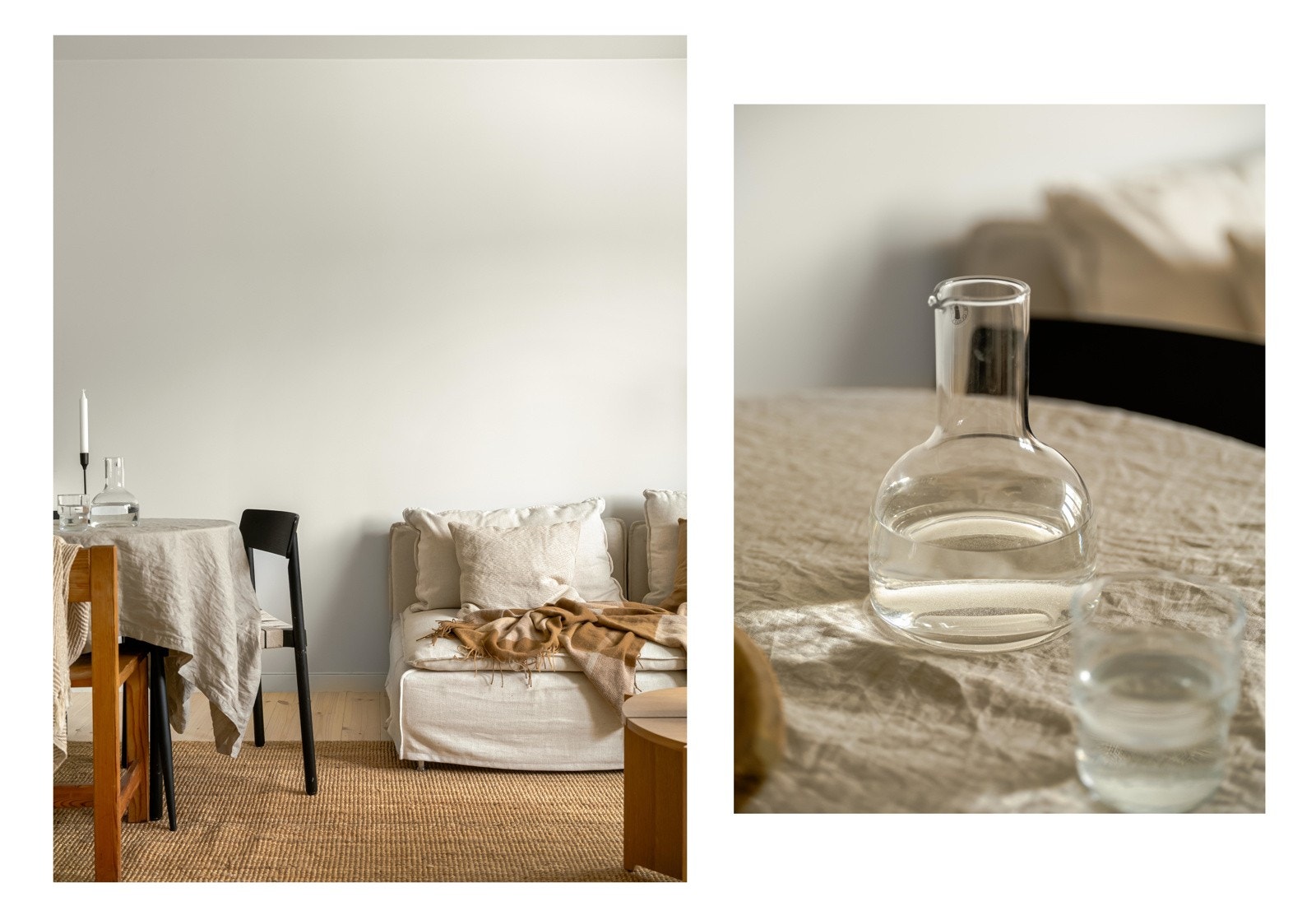 I stuen er det plass til både sofagruppe og spisebord. Galleribilde