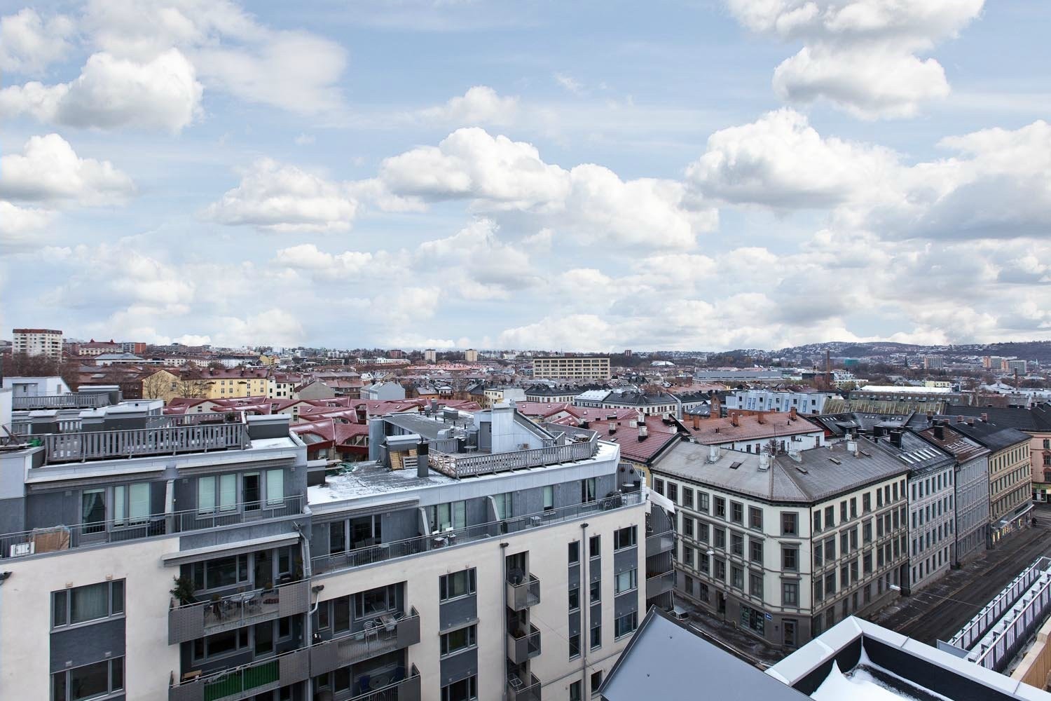 Utsikt takterrasse Galleribilde