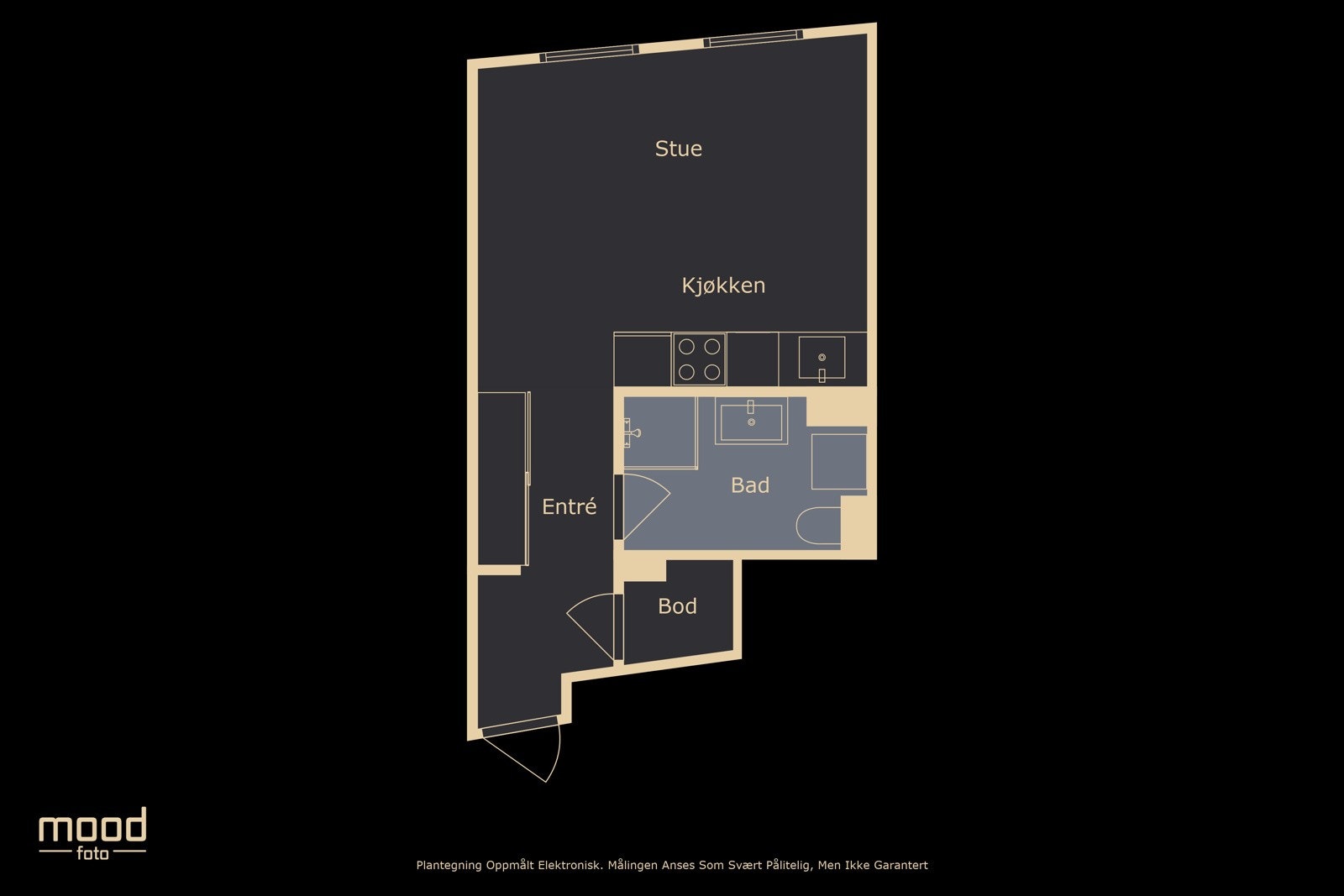 - Gog planløsning. Tilhørende leiligheten medfølger ekstern bod på ca. 8,2 kvm i underetasje - Galleribilde