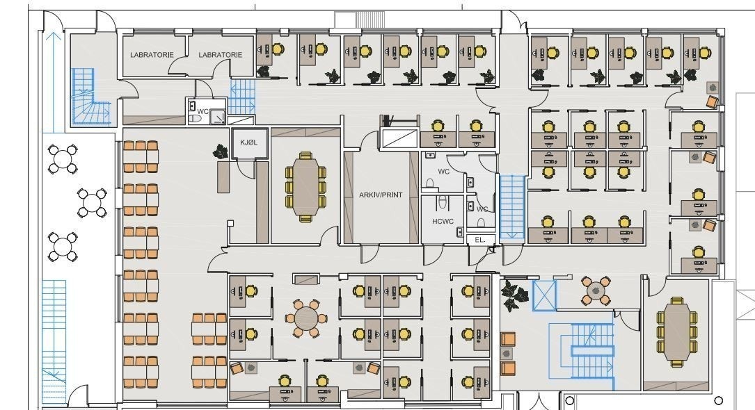 Dagens planløsning 1.etg Galleribilde