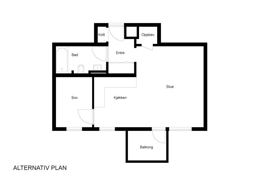 Alternativ plantegning. Galleribilde