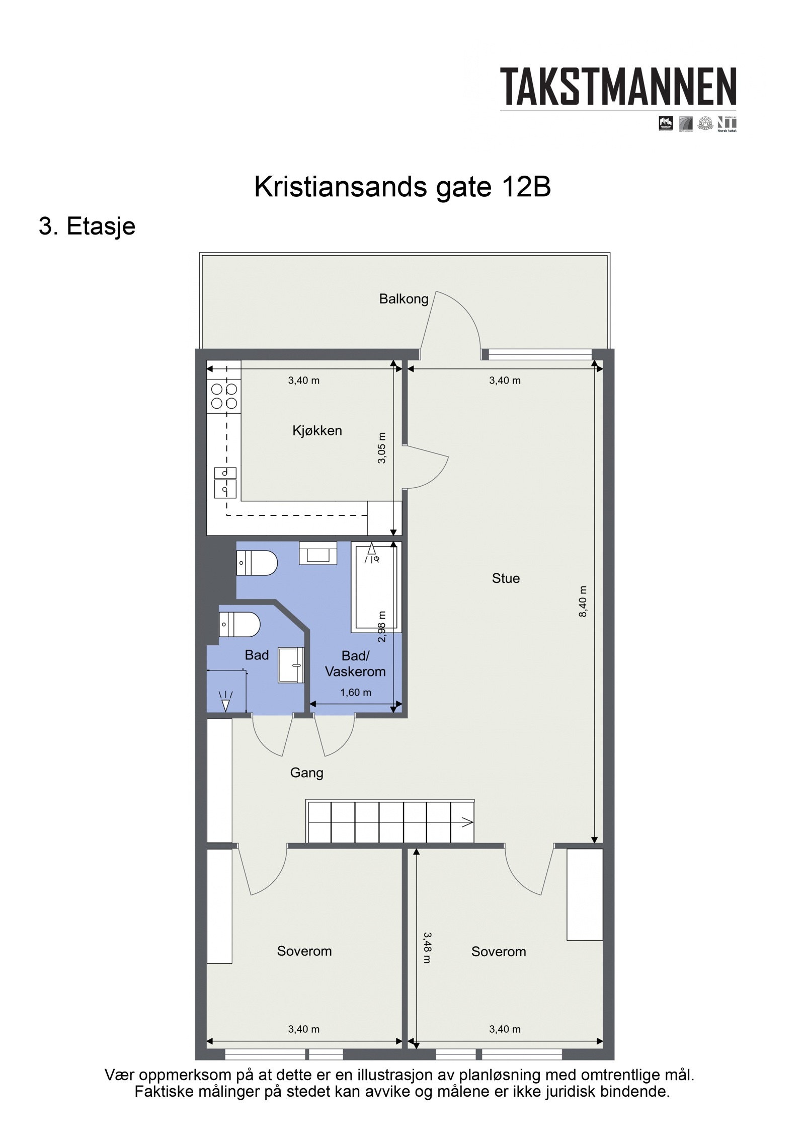 Plantegning 3.etg Galleribilde