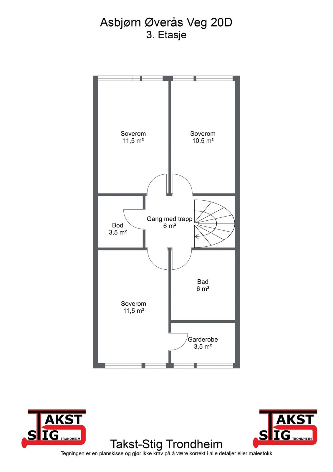 Planskisse 3. etasje. Galleribilde