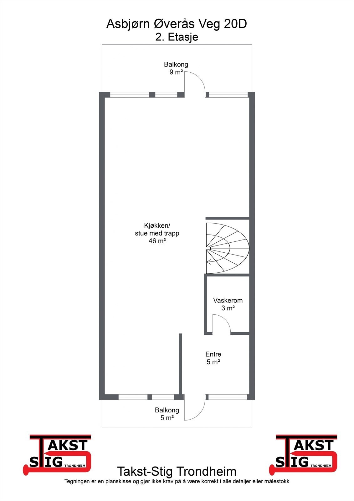 Planskisse 2. etasje. Galleribilde