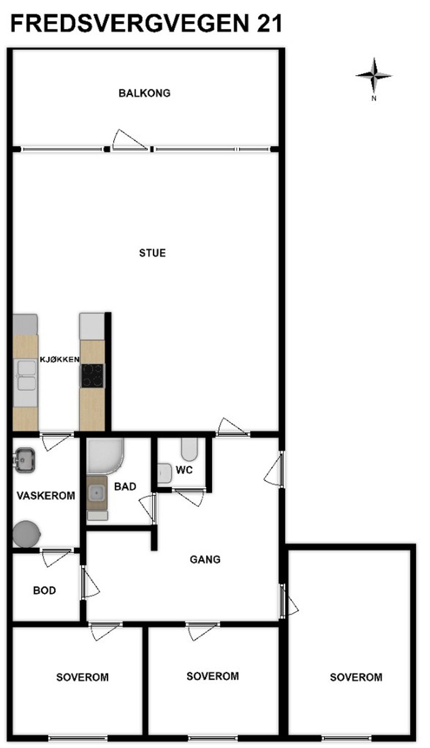 Plantegning - 4.etasje. Galleribilde