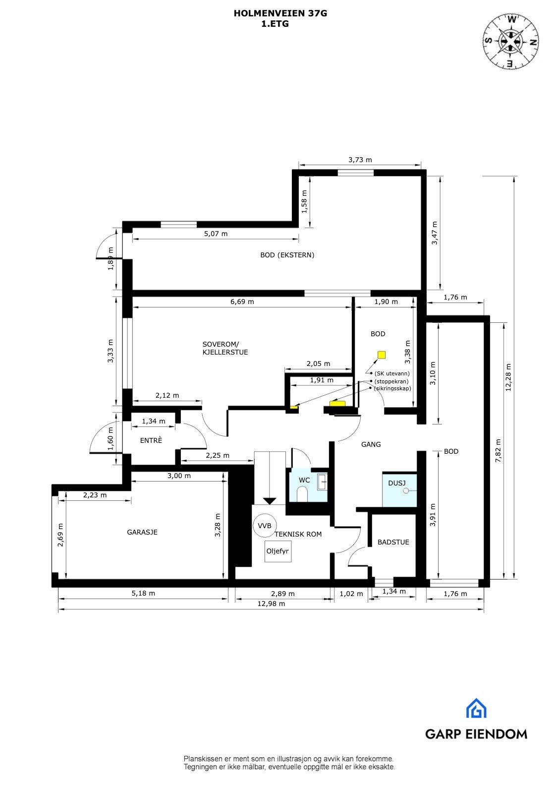 Plantegning 1. etg. Galleribilde