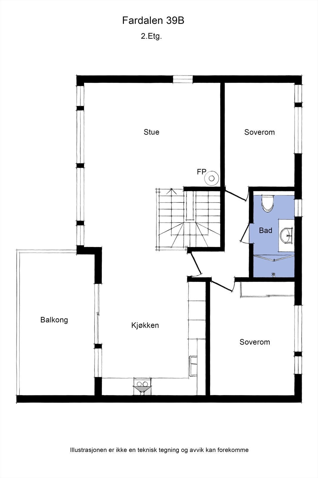Planløsning 2.etasje Galleribilde