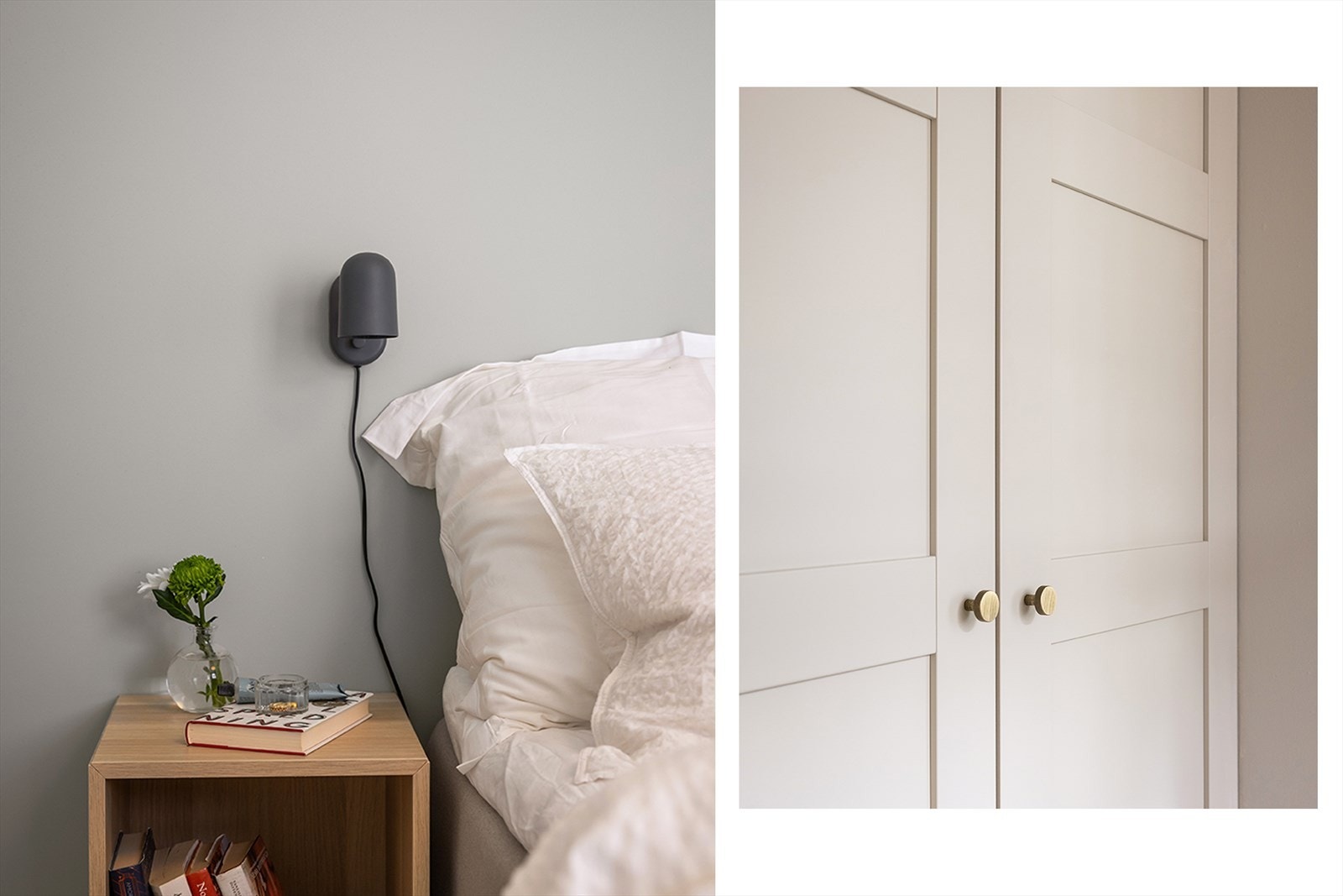 På soverommet er det god plass til dobbeltseng, nattbord og kommoder/skap. Galleribilde