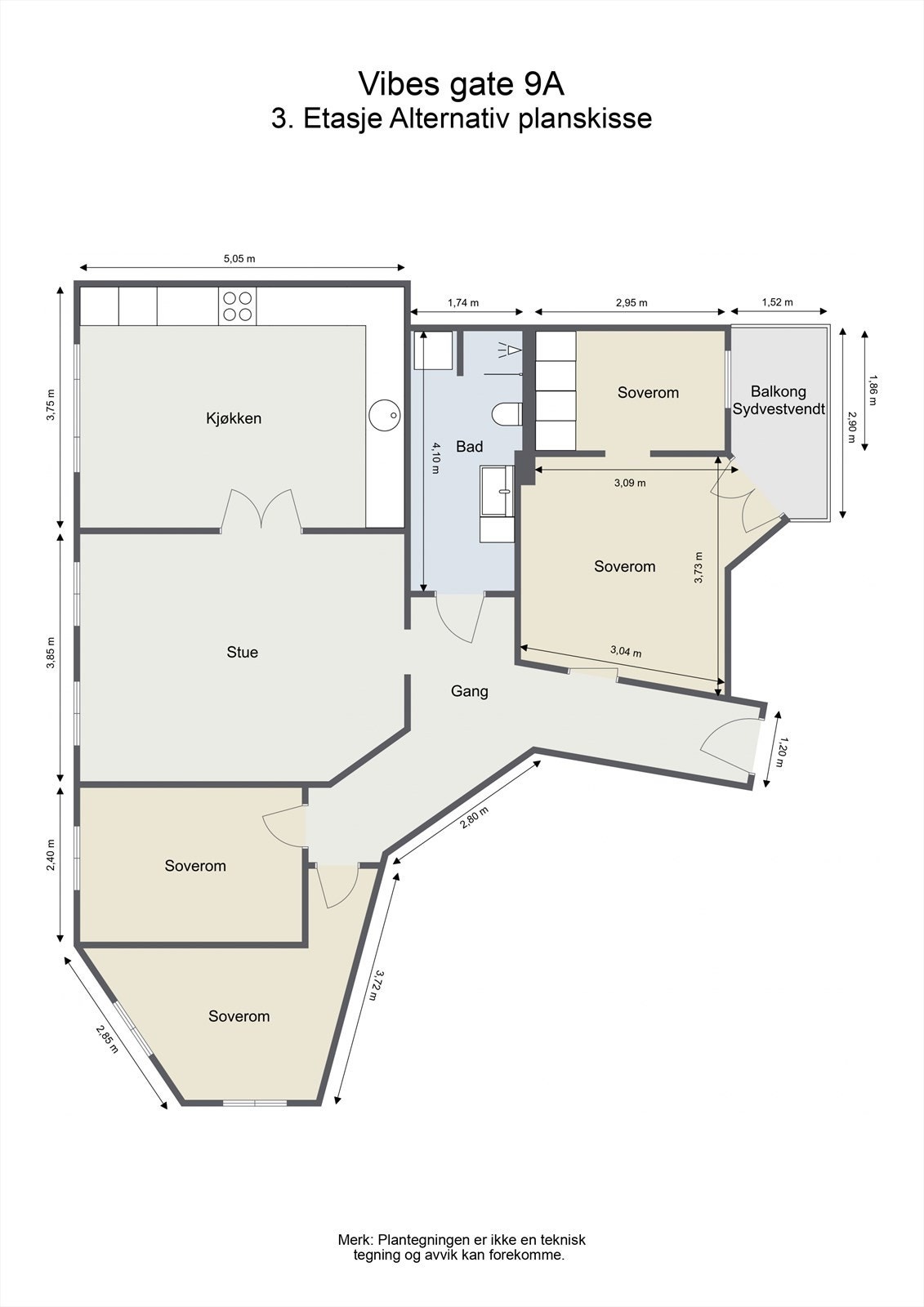 Alternativ plantegning. Galleribilde