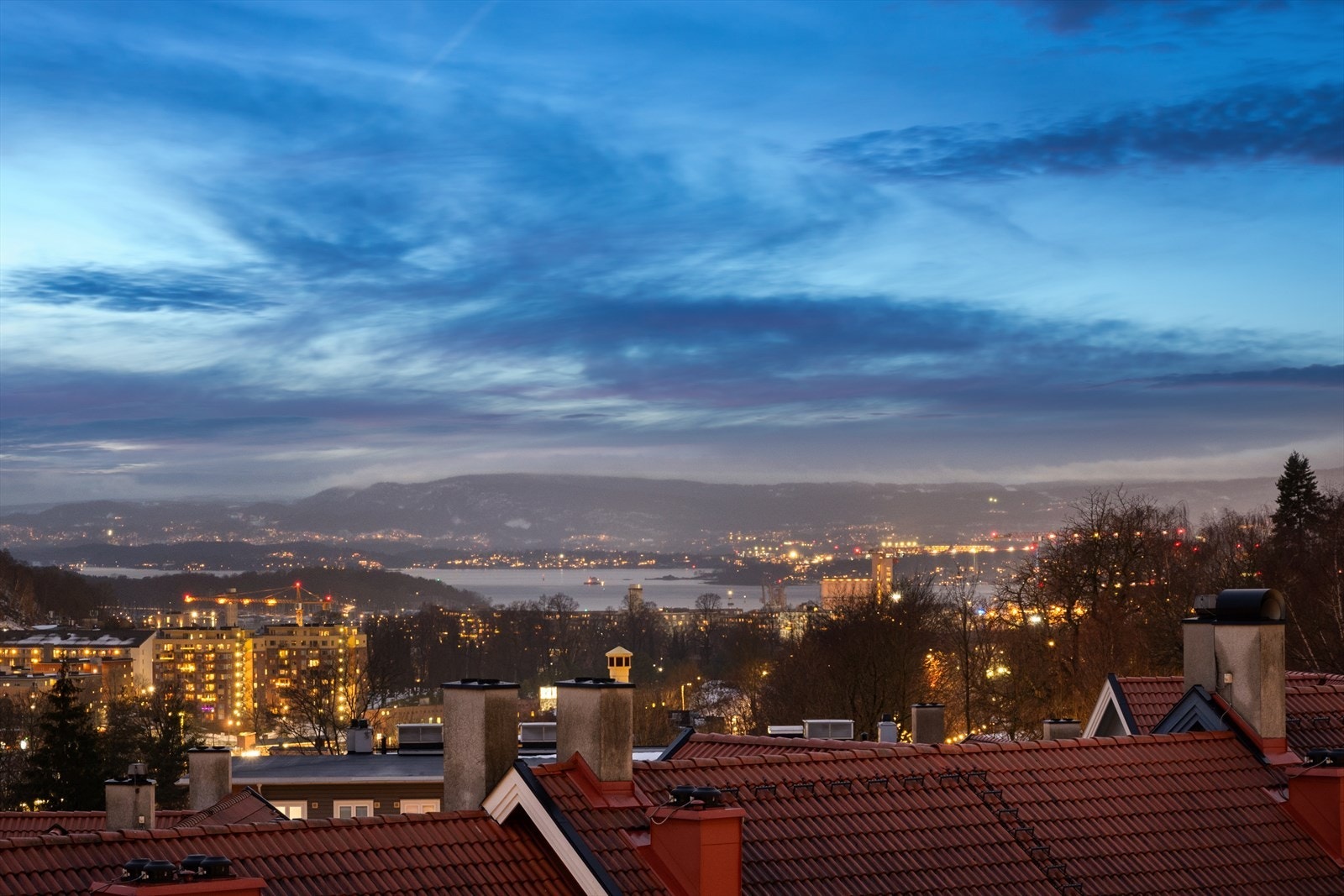 Helt rå utsikt fra balkongen mot Oslofjorden Galleribilde