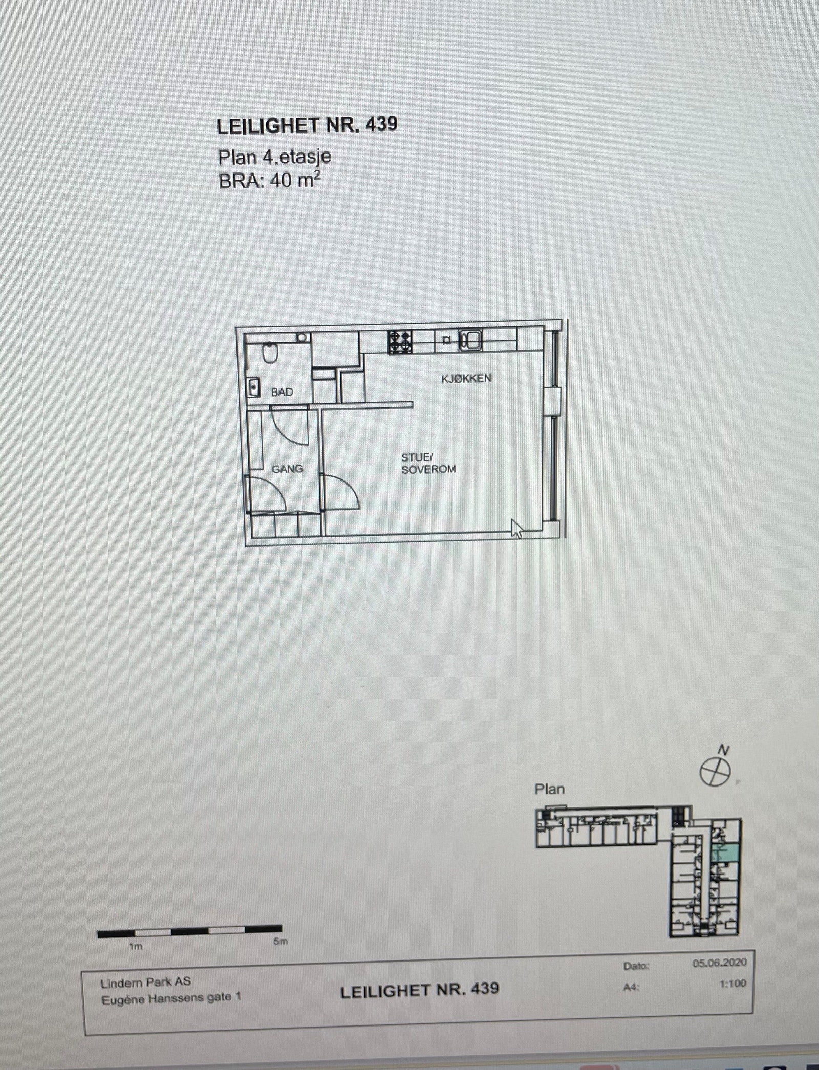 Plantegning 439 Galleribilde