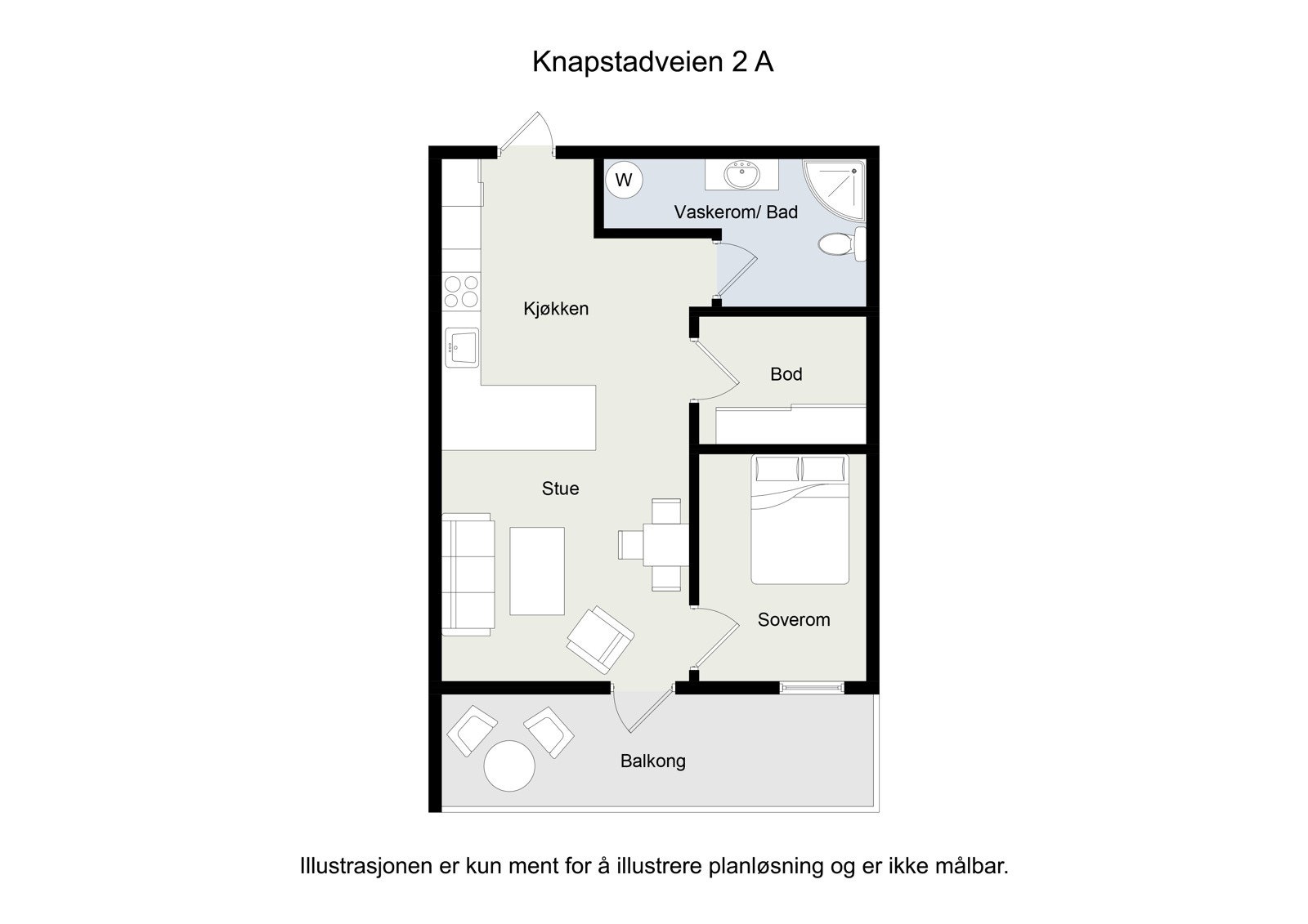 Arealeffektiv planløsning Galleribilde