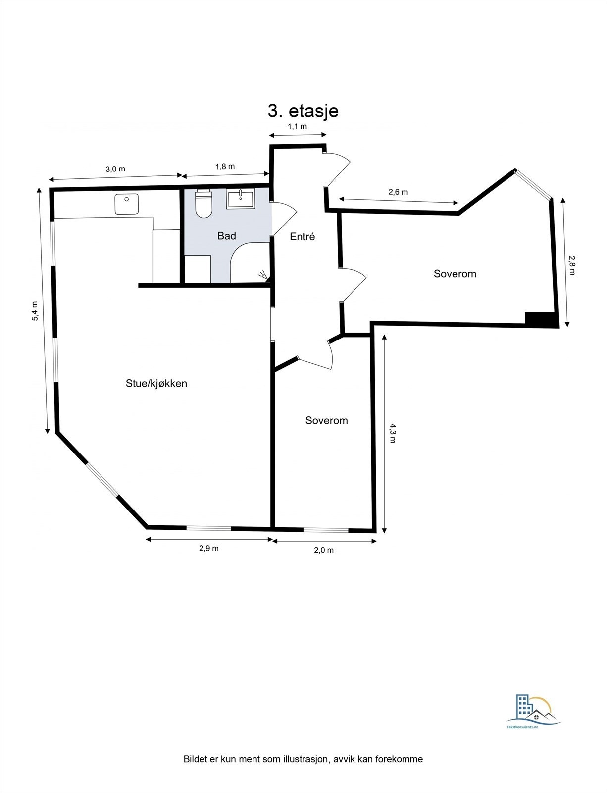 Planløsning. I tillegg disponerer eier en loftsbod til ekstra lagring. Galleribilde