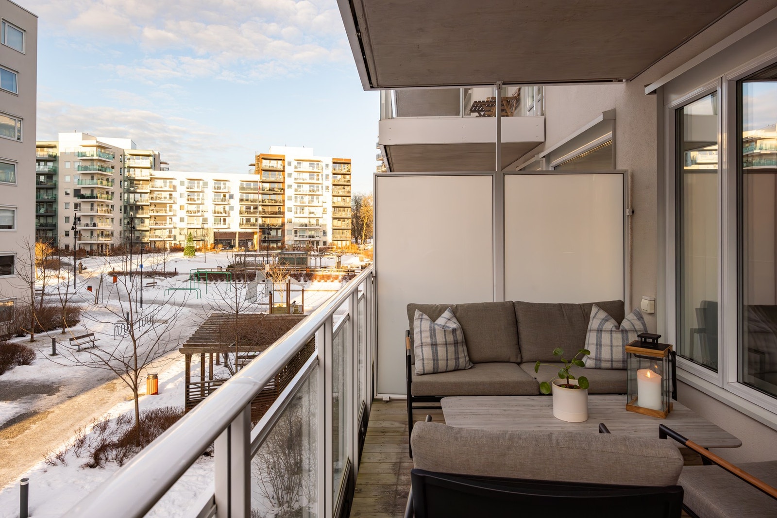 Balkongen er på hele 8 kvm. Galleribilde