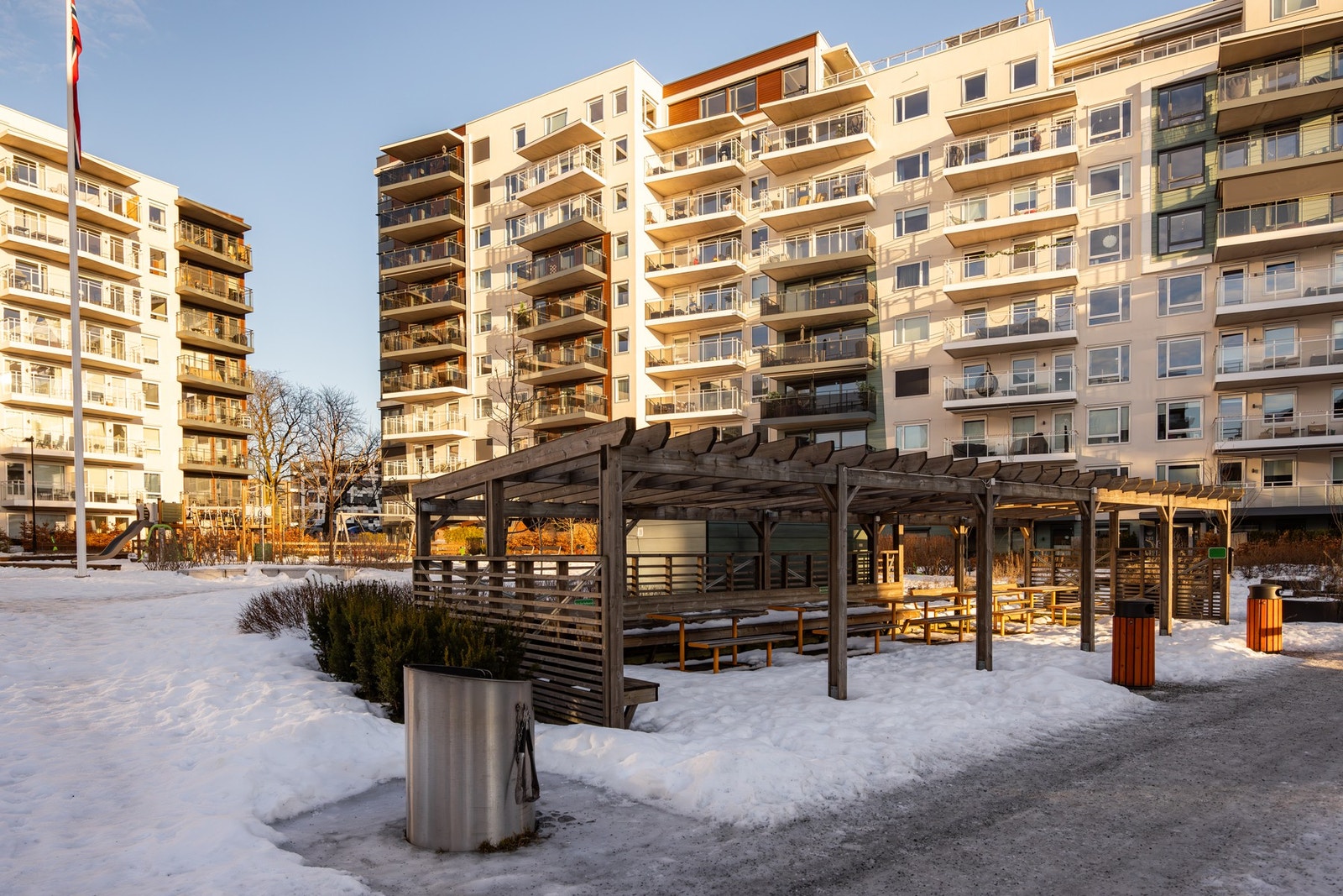 Pent opparbeidede fellesarealer. Galleribilde