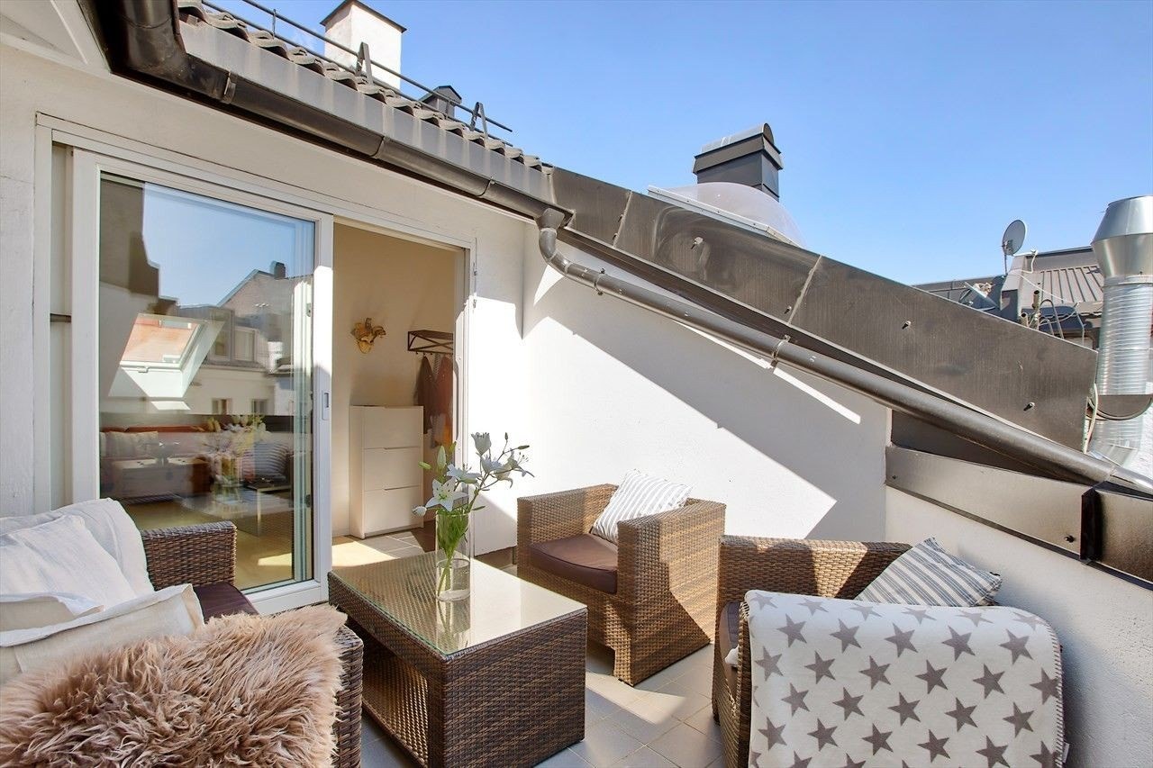 Balkongen er meget koselig. Galleribilde