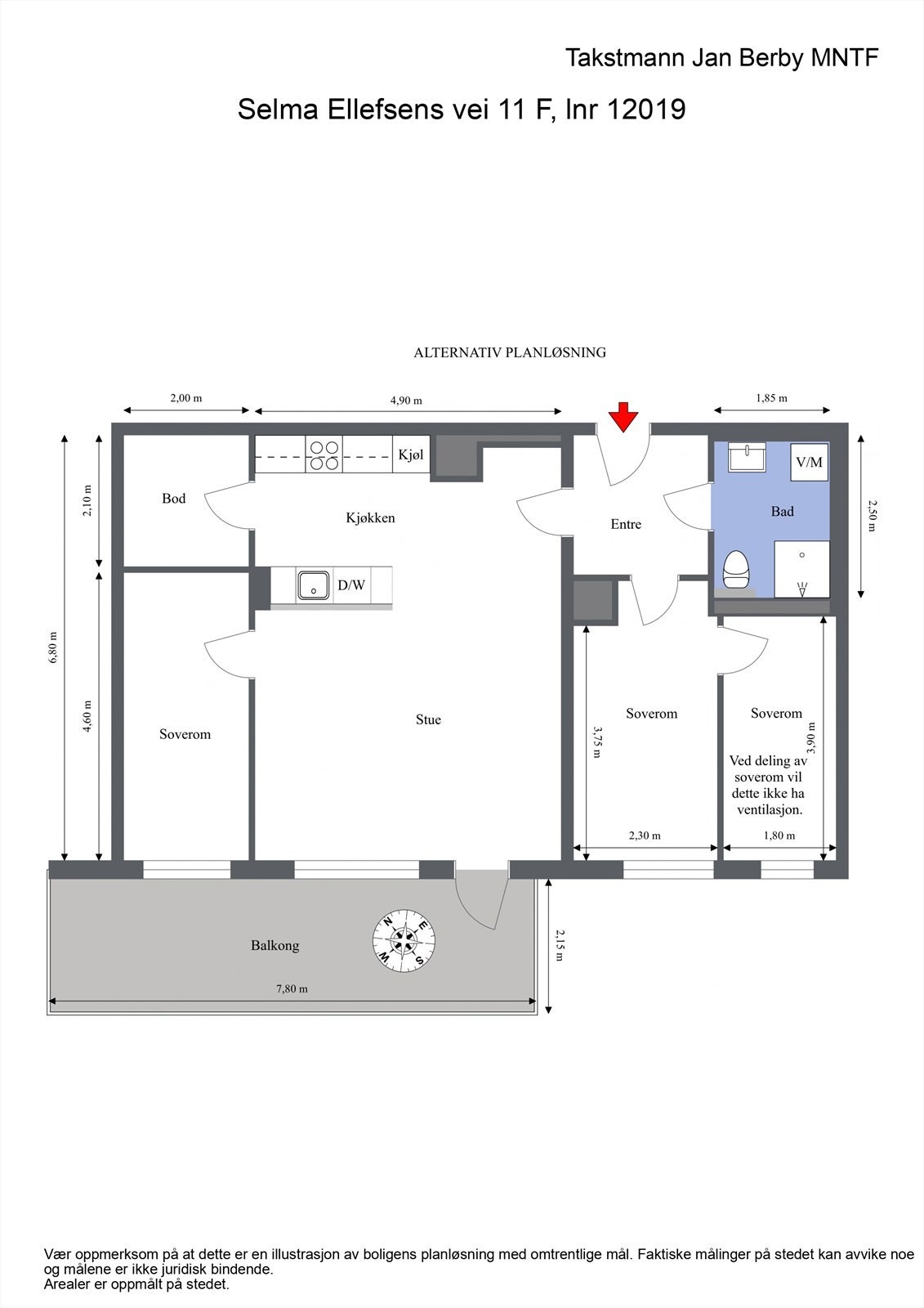 Alternativ plantegning Galleribilde
