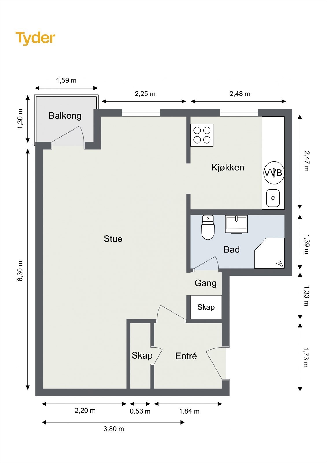 Oppmålt plantegning. Galleribilde