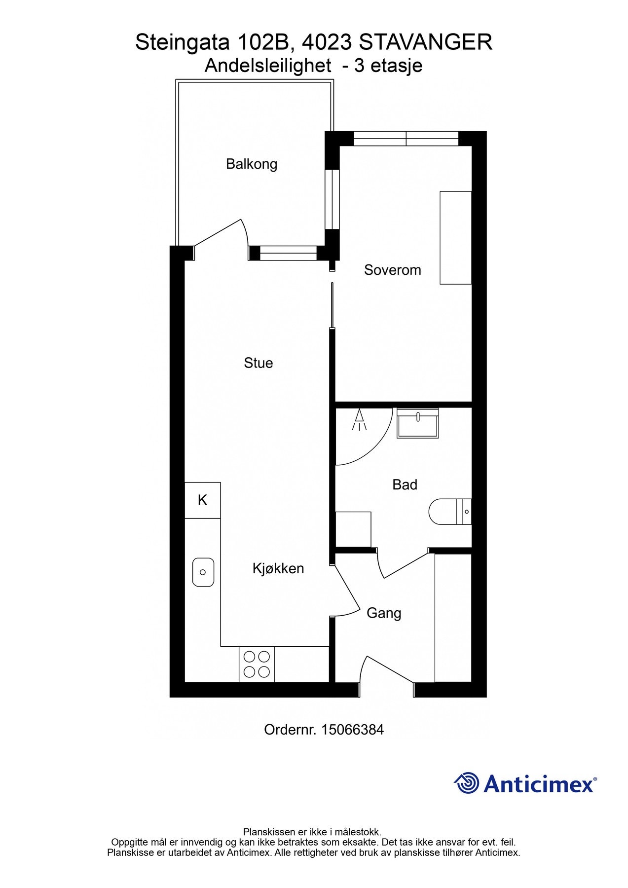 Plantegning - Kan avvike fra de faktiske forhold. Galleribilde