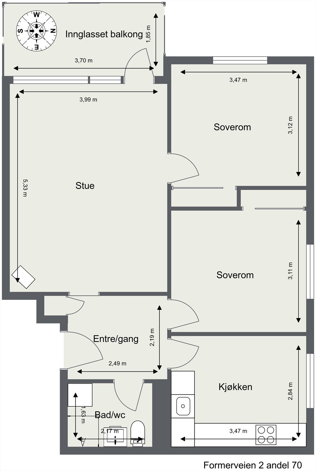 Plantegning Galleribilde