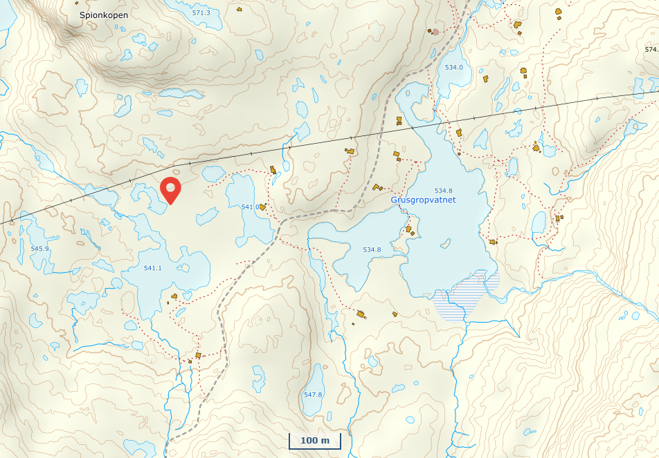 Beliggende mellom Spionkopen og Grusgropvatnet Galleribilde