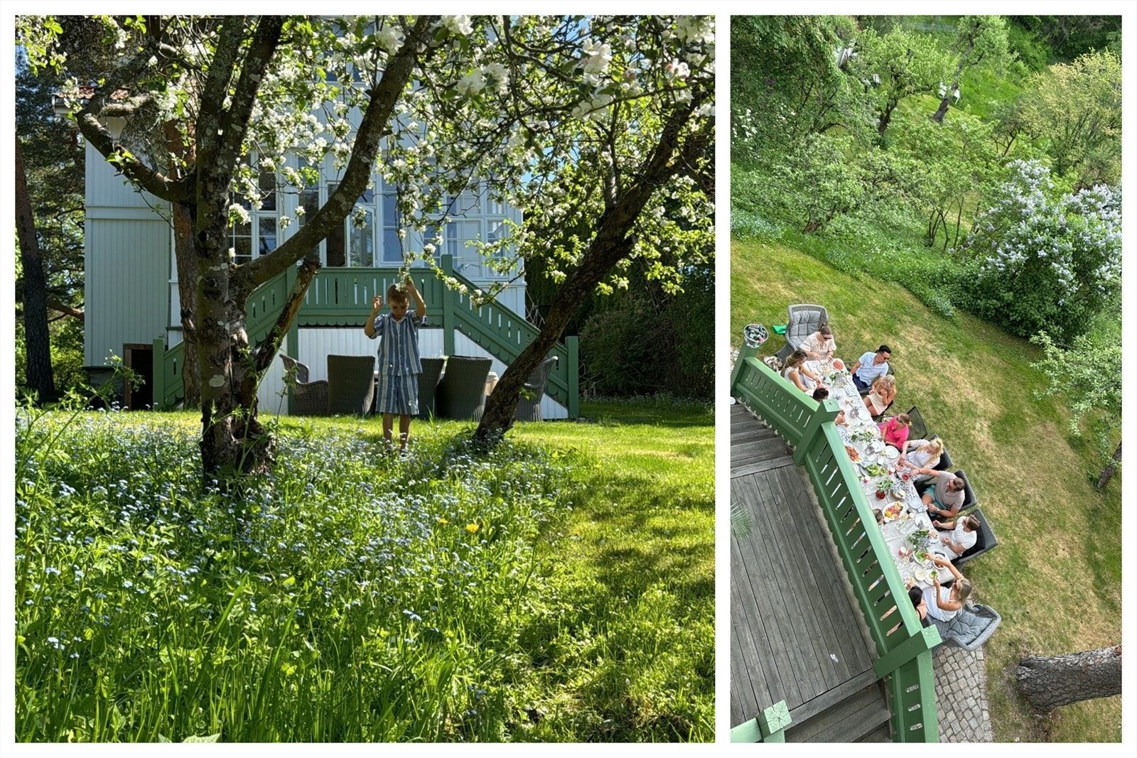 Huset er tidligere hovedhuset i en vernet eplehage. Eplehagen er skilt ut til et annet gnr/bnr. Det er regulert så ikke gjerde kan settes opp mellom eiendommene så man nyter godt av den vakre skuen utover eplehagen. Galleribilde