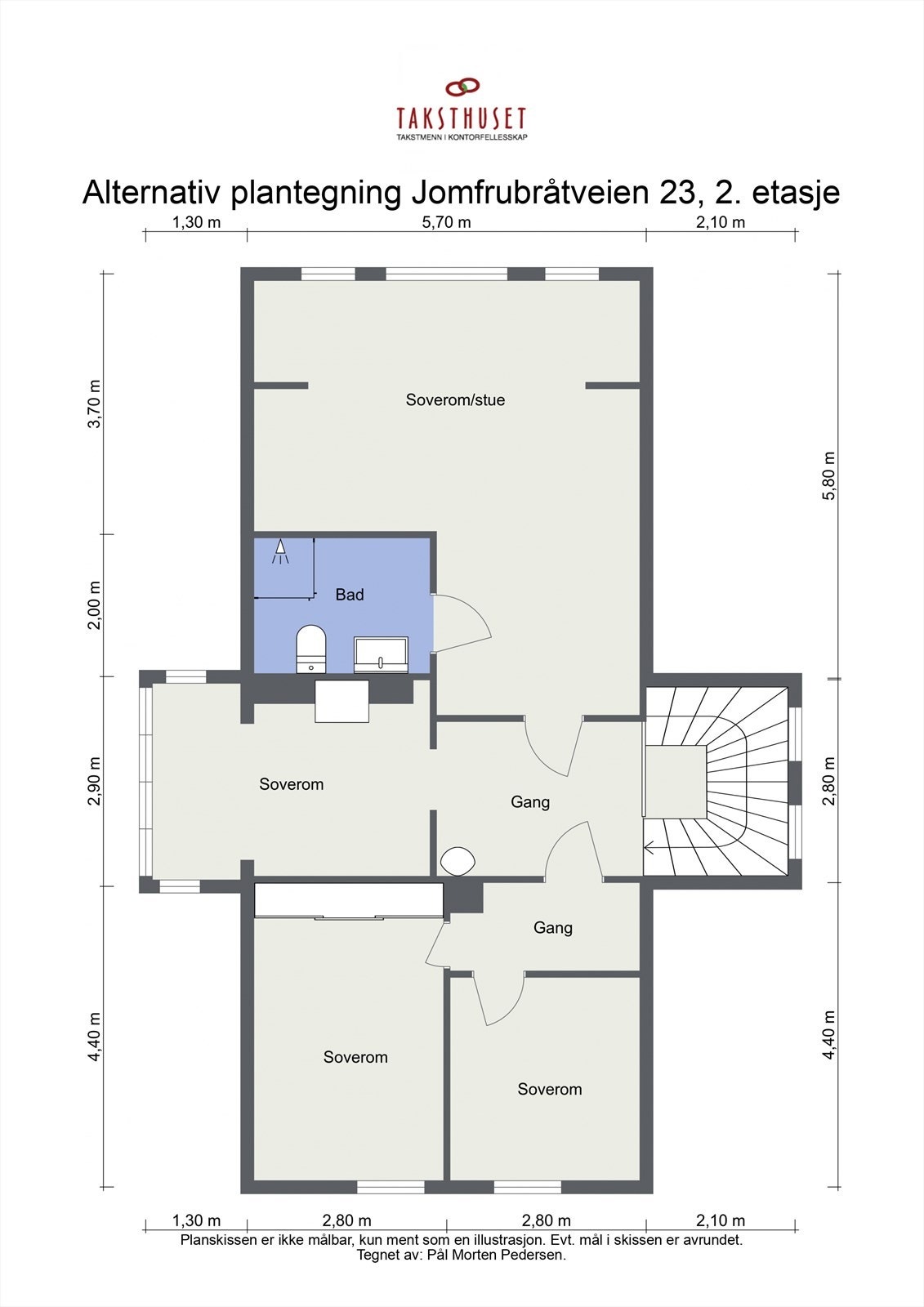 Alternativ plantegning - 2. etasje Galleribilde
