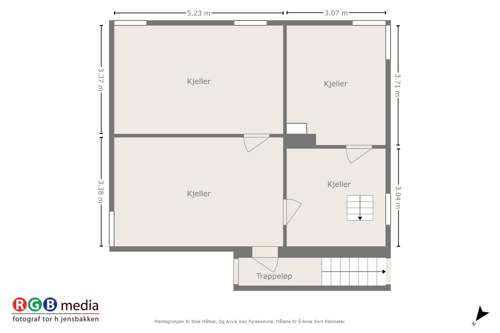 Plantegning kjelleretasje Galleribilde
